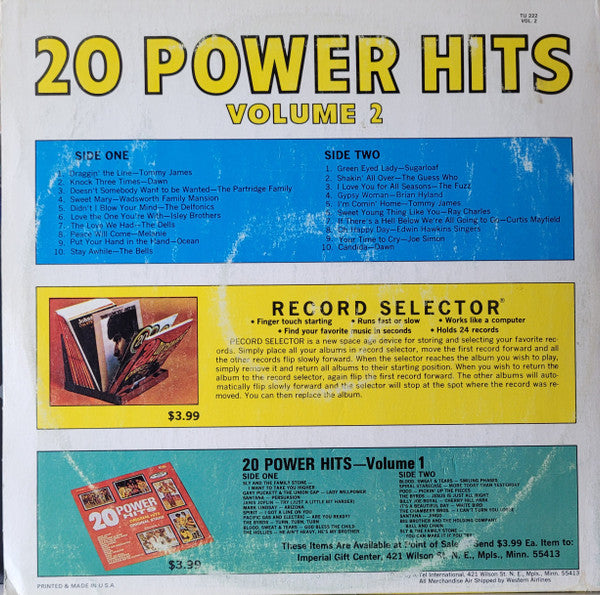 Various : 20 Power Hits Volume 2 (LP, Comp, Mon)