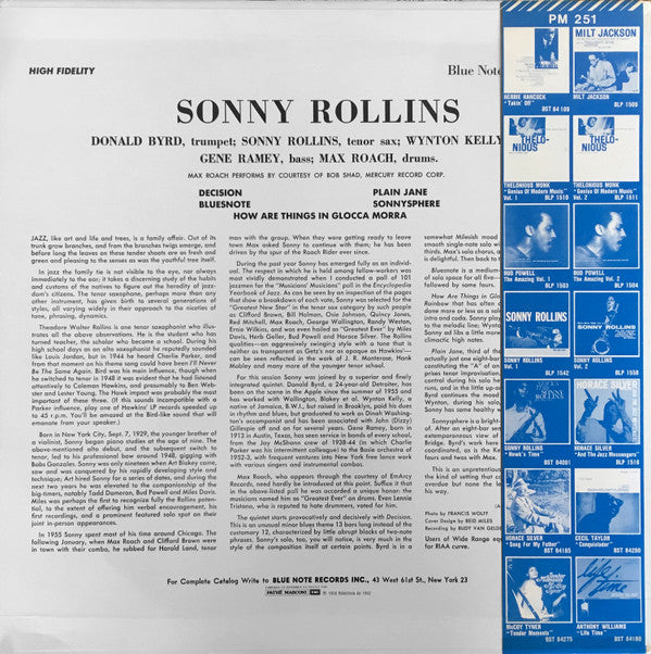 Sonny Rollins : Sonny Rollins Volume 1 (LP, Album, Mono, RE)