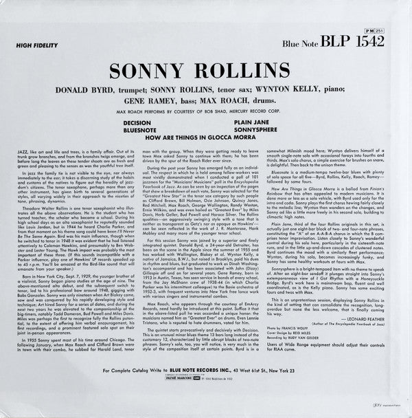 Sonny Rollins : Sonny Rollins (LP, Album, Mono, RE)