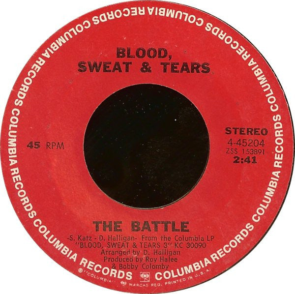 Blood, Sweat & Tears* : Hi-De-Ho (7", Single, Styrene, Pit)