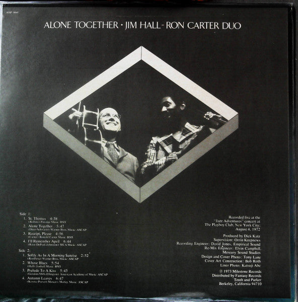 Jim Hall / Ron Carter Duo : Alone Together (LP, Album, San)