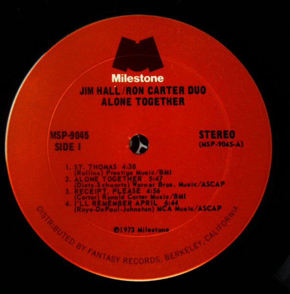 Jim Hall / Ron Carter Duo : Alone Together (LP, Album, San)