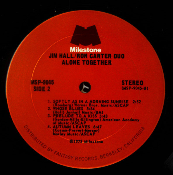 Jim Hall / Ron Carter Duo : Alone Together (LP, Album, San)