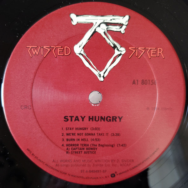 Twisted Sister : Stay Hungry (LP, Album, Club, Car)