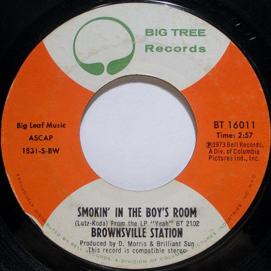 Brownsville Station : Smokin' In The Boy's Room (7", Single, Styrene, Bes)