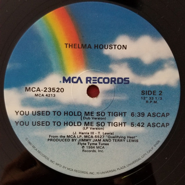 Thelma Houston : You Used To Hold Me So Tight (12" Version) (12", Glo)