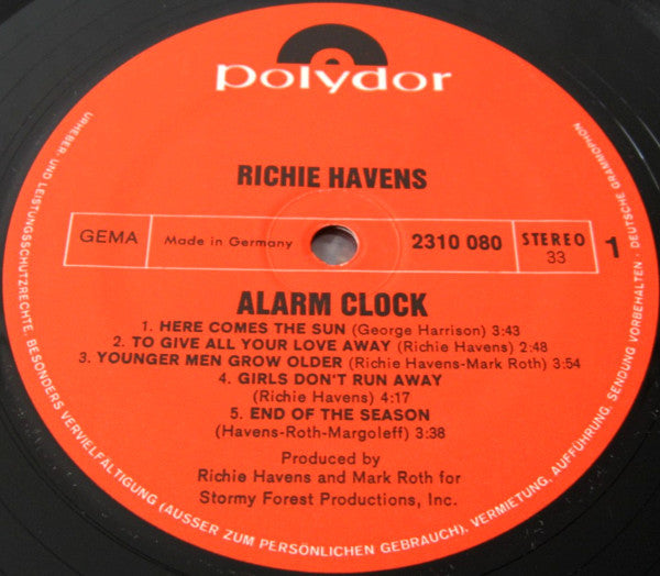Richie Havens : Alarm Clock (LP, Album)