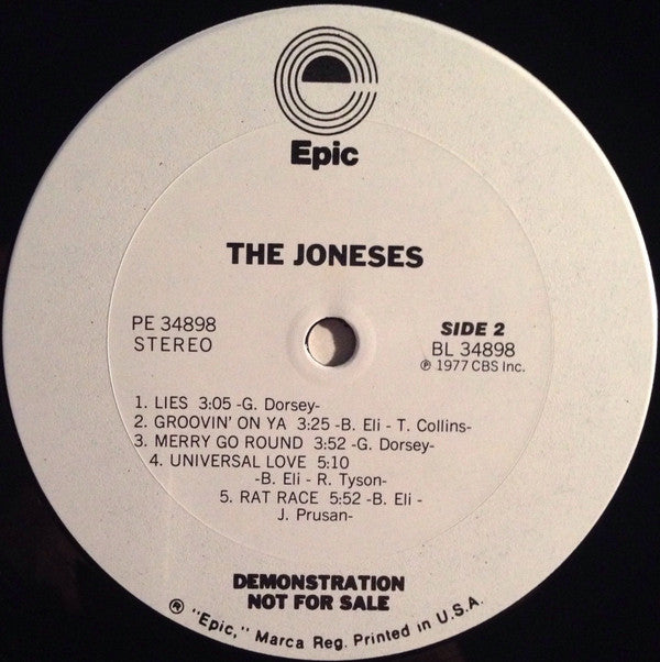 【The Joneses / The Joneses】LP Buy The Joneses : The Joneses (LP, Album, Promo) Online for a