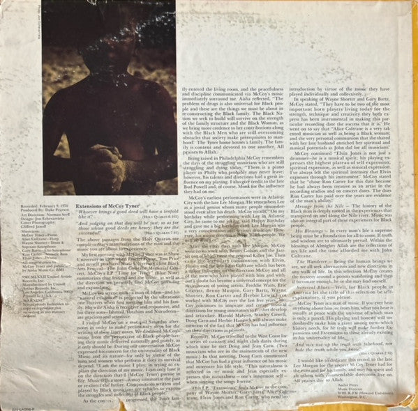 McCoy Tyner : Extensions (LP, Album, Ter)