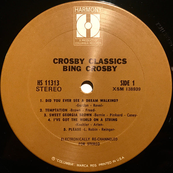 Bing Crosby : Crosby Classics (LP, Comp)