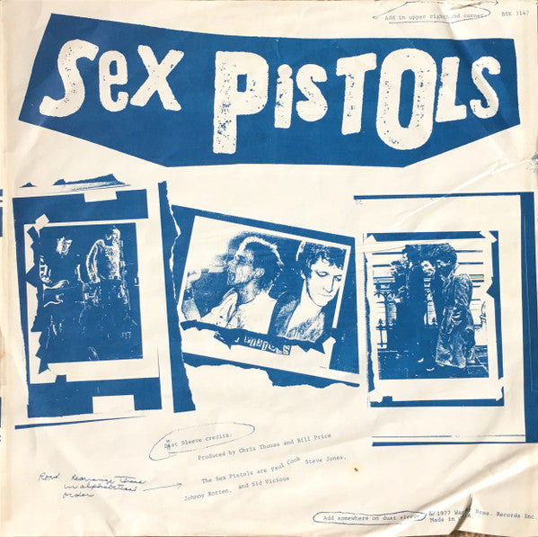 Sex Pistols : Never Mind The Bollocks Here's The Sex Pistols (LP, Album, RP)