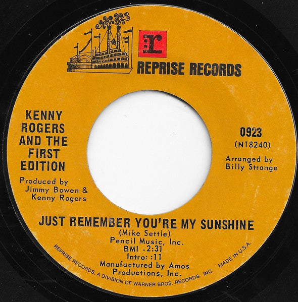 Kenny Rogers & The First Edition : Tell It All Brother / Just Remember You're My Sunshine (7", Single, Ter)