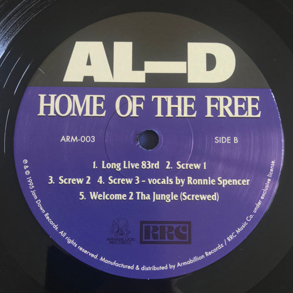 Al-D : Home Of The Free (LP, Album, Ltd, RE)