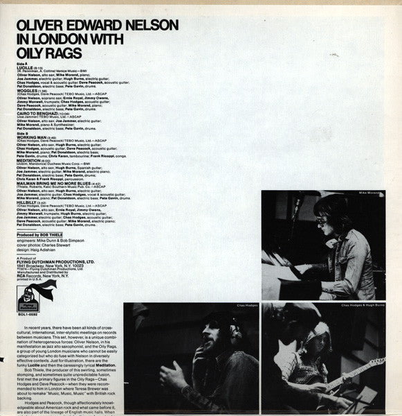Oliver Nelson In London With Oily Rags : Oliver Edward Nelson In London With Oily Rags (LP, Album)