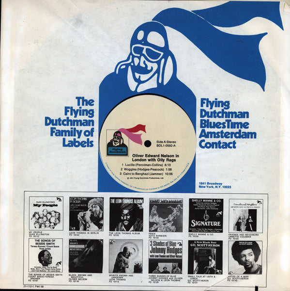 Oliver Nelson In London With Oily Rags : Oliver Edward Nelson In London With Oily Rags (LP, Album)