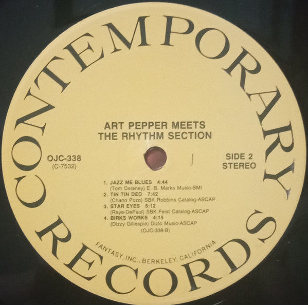 Art Pepper : Art Pepper Meets The Rhythm Section (LP, Album, RE, RM)