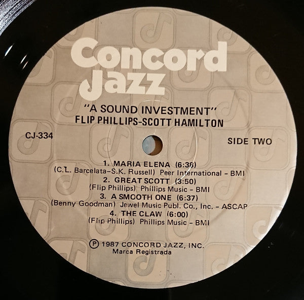 Flip Phillips & Scott Hamilton : A Sound Investment (LP, Album)