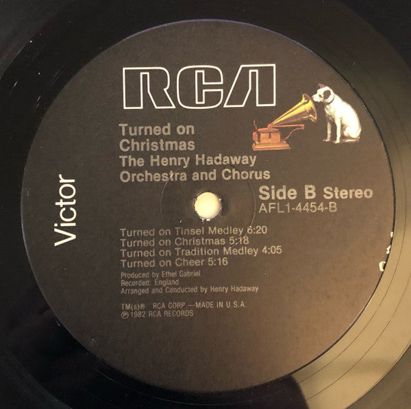 The Henry Hadaway Orchestra And Chorus : Turned On Christmas (LP, Album)