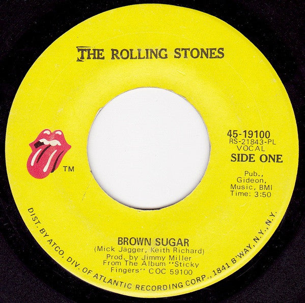 The Rolling Stones : Brown Sugar (7", Single, Pla)