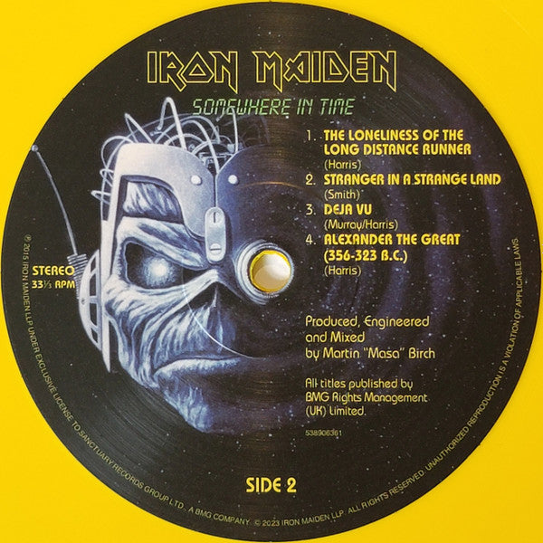 Iron Maiden : Somewhere In Time (LP, Album, RE, Yel)