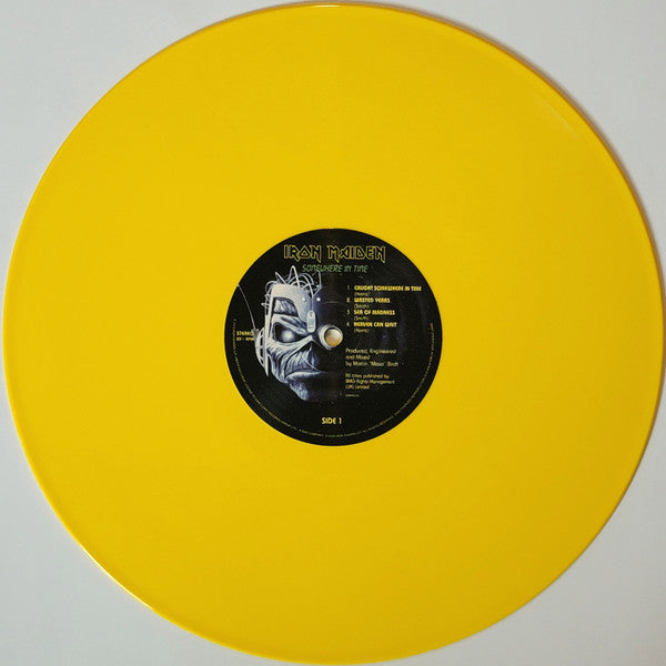 Iron Maiden : Somewhere In Time (LP, Album, RE, Yel)
