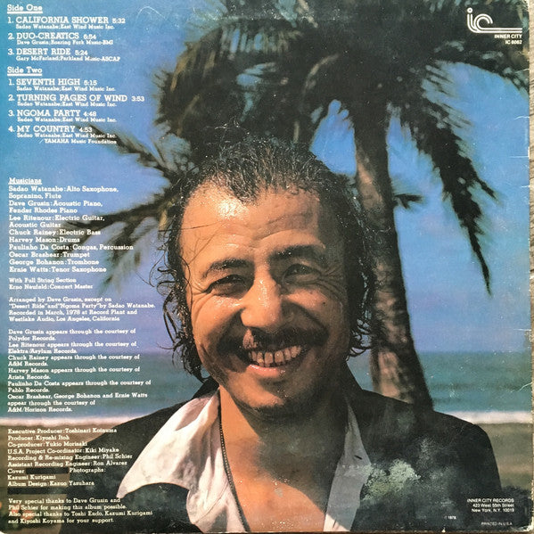 Sadao Watanabe : California Shower (LP, Album, Ora)