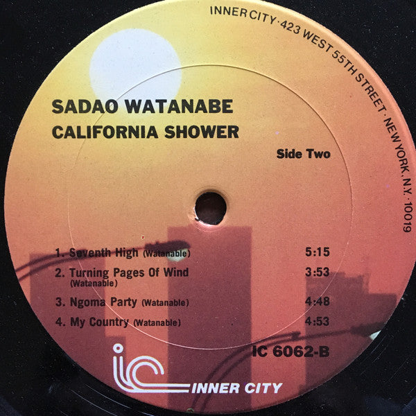 Sadao Watanabe : California Shower (LP, Album, Ora)