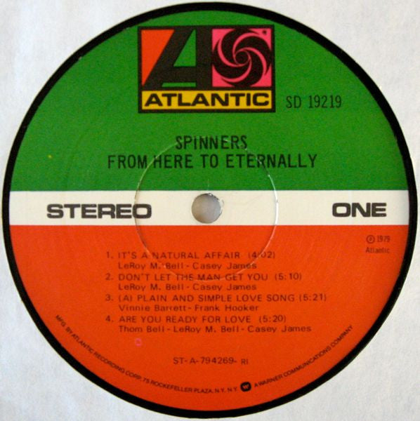 Spinners : From Here To Eternally (LP, Album, RI)