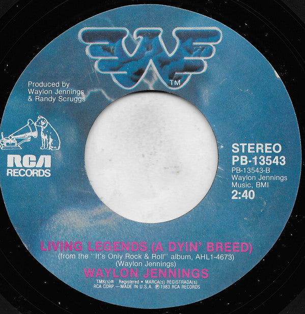 Waylon Jennings : Breakin' Down (New Mix) (7", Styrene, Ind)
