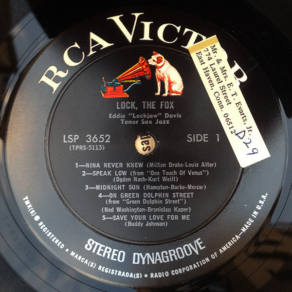 Eddie "Lockjaw" Davis : Lock, The Fox (LP, Album)