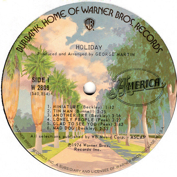 America (2) : Holiday (LP, Album, San)