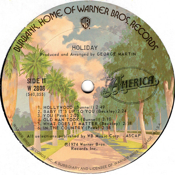 America (2) : Holiday (LP, Album, San)