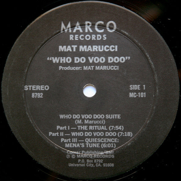 Mat Marucci : Who Do Voo Doo (LP, Album)