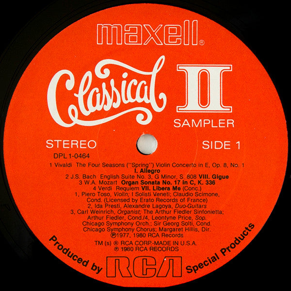 Various : The Maxell Classical II Sampler (LP, Comp, Ltd, Smplr)
