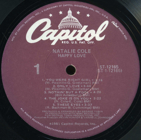 Natalie Cole : Happy Love (LP, Album)