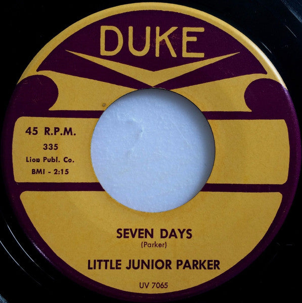 Little Junior Parker : Driving Wheel / Seven Days (7", Single, Mon)