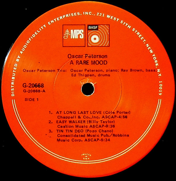 Oscar Peterson : A Rare Mood (LP, RE)
