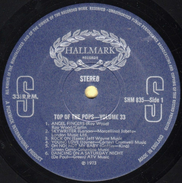 The Top Of The Poppers : Top Of The Pops Vol. 33 (LP)
