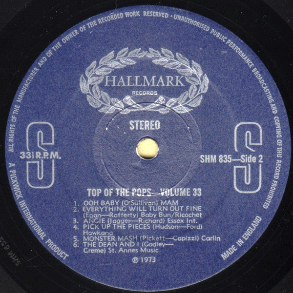 The Top Of The Poppers : Top Of The Pops Vol. 33 (LP)