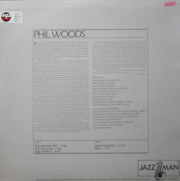 Phil Woods : Rights Of Swing (LP, Album, RE)