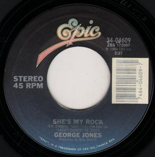 George Jones (2) : She's My Rock (7", Single, Styrene, Car)