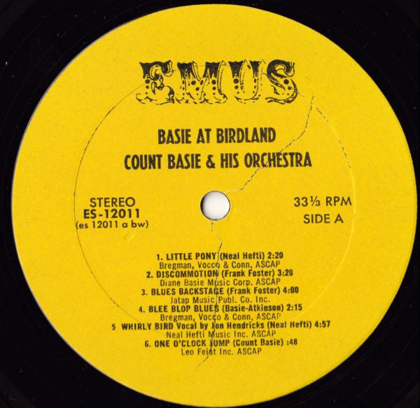 Count Basie & His Orchestra* : Basie At Birdland (LP, Album, RE)