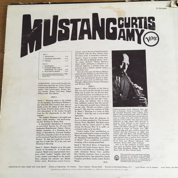 Curtis Amy : Mustang (LP, Album)