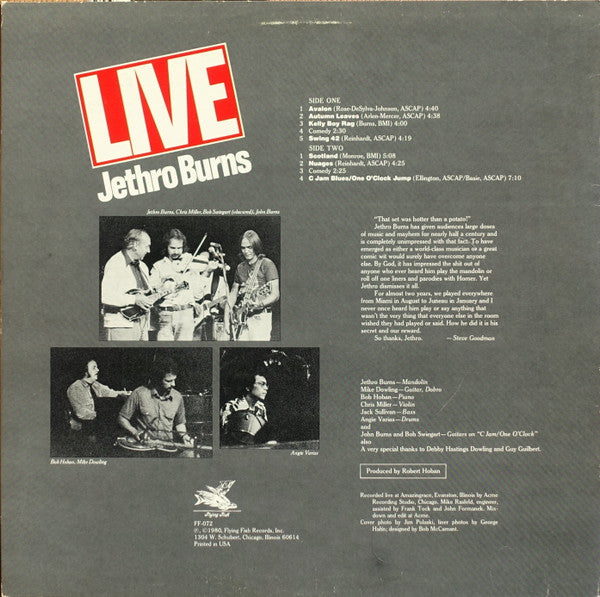 Jethro Burns : Live (LP, Album)