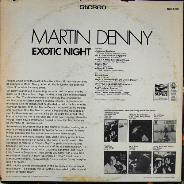 Martin Denny : Exotic Night (LP, Comp)