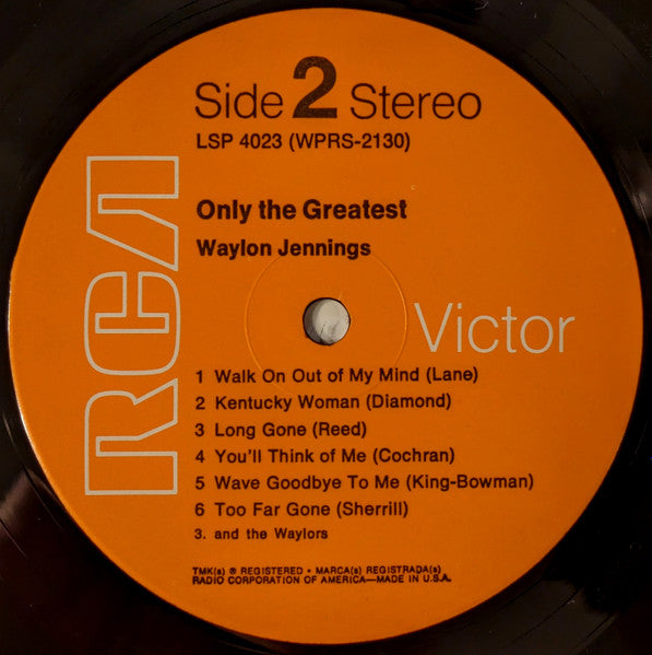 Waylon Jennings : Only The Greatest (LP, Album, RE, Roc)