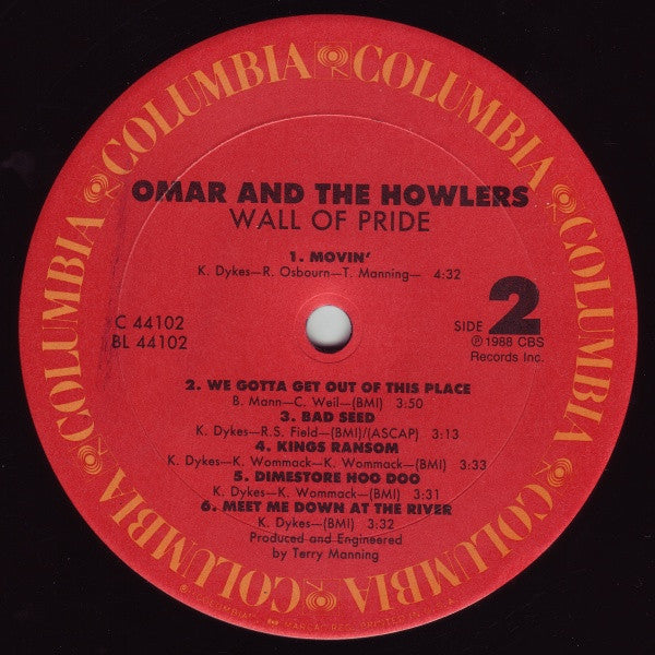 Omar And The Howlers : Wall Of Pride (LP, Album, Car)