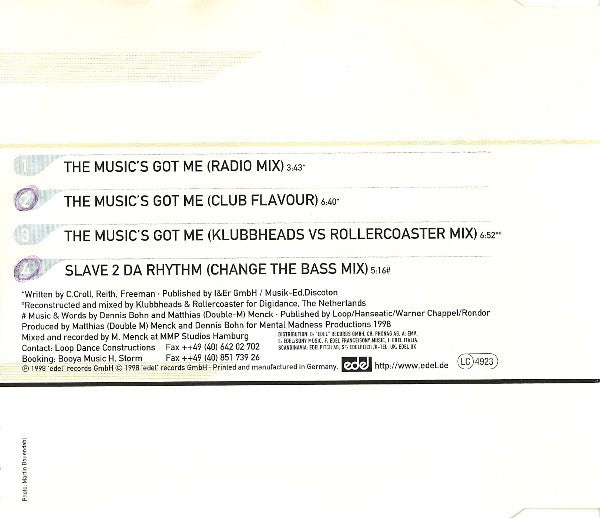 Brooklyn Bounce : The Music's Got Me (CD, Maxi)