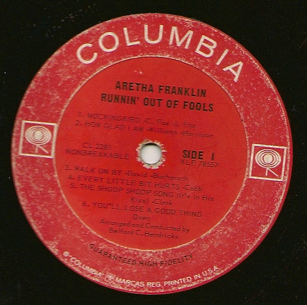 Aretha Franklin : Runnin' Out Of Fools (LP, Album, Mono)