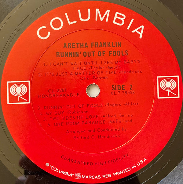 Aretha Franklin : Runnin' Out Of Fools (LP, Album, Mono)